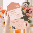 Search for peach invitations Modern simple