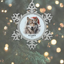 Search for white wolf christmas tree decorations Snow