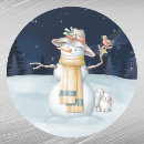 Search for birds with hats stickers Xmas