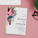 Search for magenta floral wedding invitations Modern