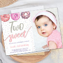 Search for two sweet donut birthday invitations For kids