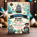 Search for treasure hunt birthday invitations Nautical