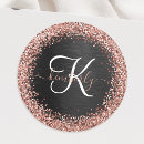 Search for black and gold initial stickers For her