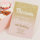Search for modern trendy 13th birthday invitations Thirteen