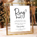 Search for ring hunt signs Black and white