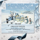 Search for landscape birthday invitations Snowflakes