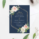Search for blush wedding save the dates Navy blue