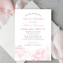 Search for pink peony bridal shower invitations Bride to be
