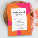 Search for orange retirement party invitations Modern