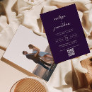 Search for plum purple wedding invitations Qr code