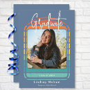 Search for orange and blue graduation invitations High school graduate