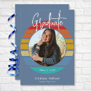 Search for orange and blue graduation invitations High school graduate