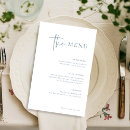 Search for dusty blue wedding menus Simple
