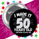 Search for funny 50th badges Party