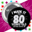 Search for funny 80th badges Party
