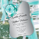 Search for aqua and silver wedding invitations Floral