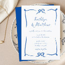 Search for blue ribbon invitations Hand drawn