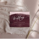Search for watercolor wash wedding invitations Burgundy