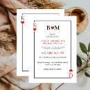 Search for poker wedding invitations Black