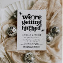 Search for retro wedding invitations Black and white