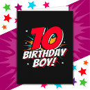 Search for 10 year old boy birthday cards 10th