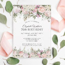 Search for pink 70th birthday invitations Elegant