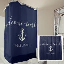 Search for boat anchor shower curtains Navy blue