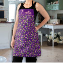 Search for purple flower pattern aprons Girly