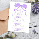 Search for purple ribbon invitations Bow
