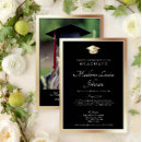 Search for classic graduation invitations Black and gold