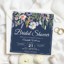 Search for navy blue bridal shower invitations Elegant