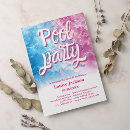 Search for cool sweet 16 invitations Tropical beach swimming