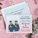 Search for double graduation invitations Twins