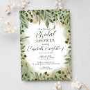Search for green and gold bridal shower invitations Watercolor