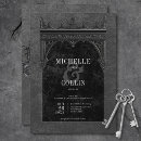 Search for double wedding invitations Black and white