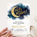 Search for over the moon baby shower invitations Blue