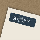 Search for simple monogram return address labels Corporate