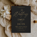 Search for black and gold foil wedding invitations Typography