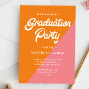 Search for pink graduation invitations Colourful