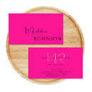 Search for hot pink business cards Girly