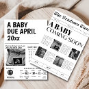 Search for baby coming soon invitations Black and white