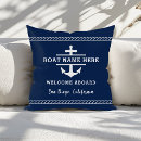 Search for boat name cushions Welcome aboard