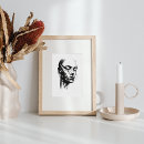 Search for abstract woman art posters Black and white