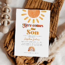 Search for here comes the son baby boy shower invitations Boho