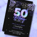 Search for foil 50th birthday invitations Milestone