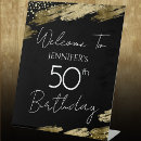 Search for 50th birthday welcome signs Gold