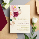 Search for pink flowers bridal shower invitations Blush