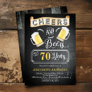 Search for cheers to 70 years birthday invitations Chalkboard