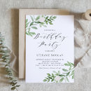 Search for white flowers birthday invitations Botanical
