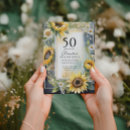 Search for sunflower 50th birthday invitations Floral